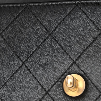 Chanel Goatskin Quilted Chic Pearls Clutch With Chain Black 12 of 12