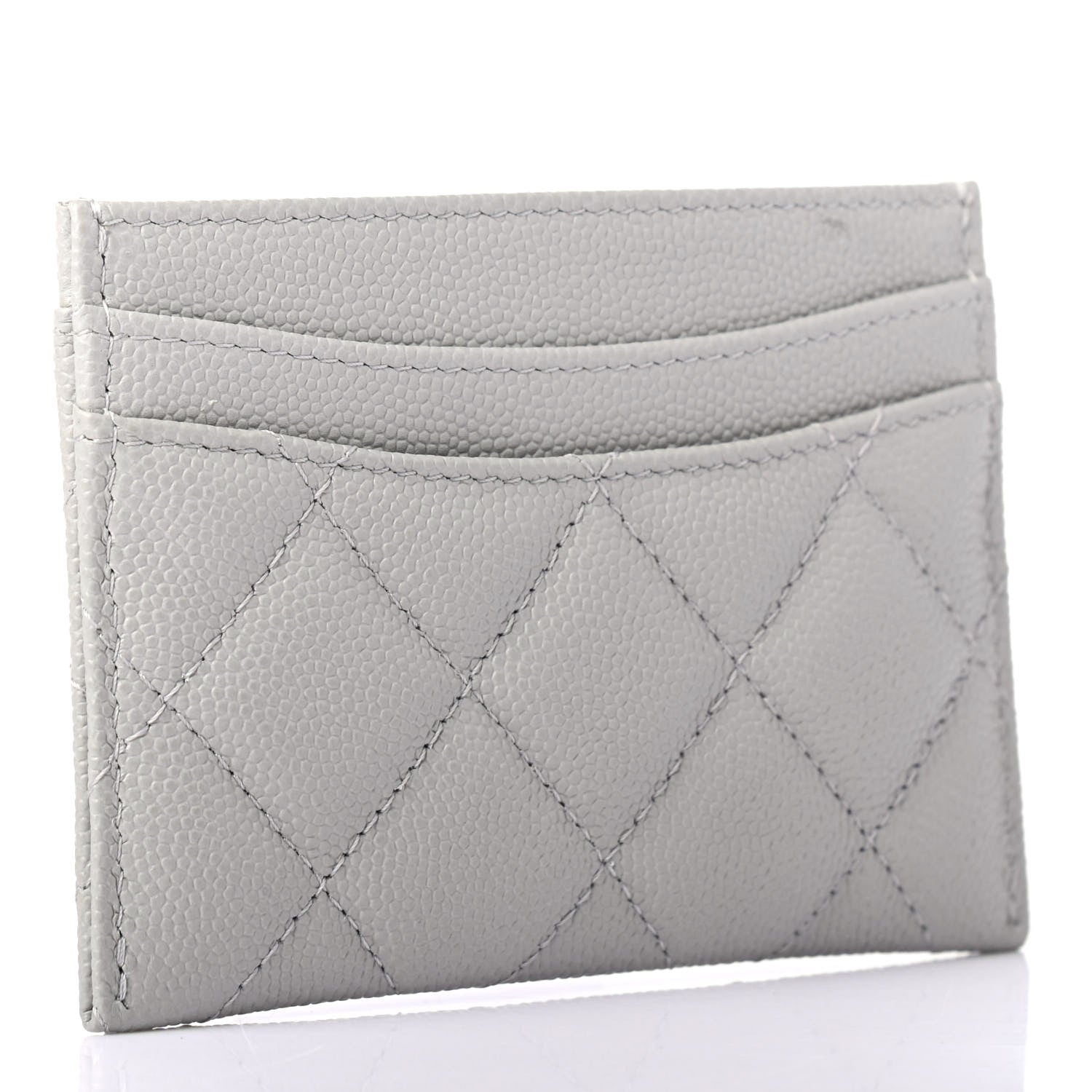 Chanel Caviar Quilted Card Holder Grey 2 of 4