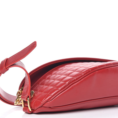 Celine Calfskin Quilted C Charm Belt Bag Red 9 of 10