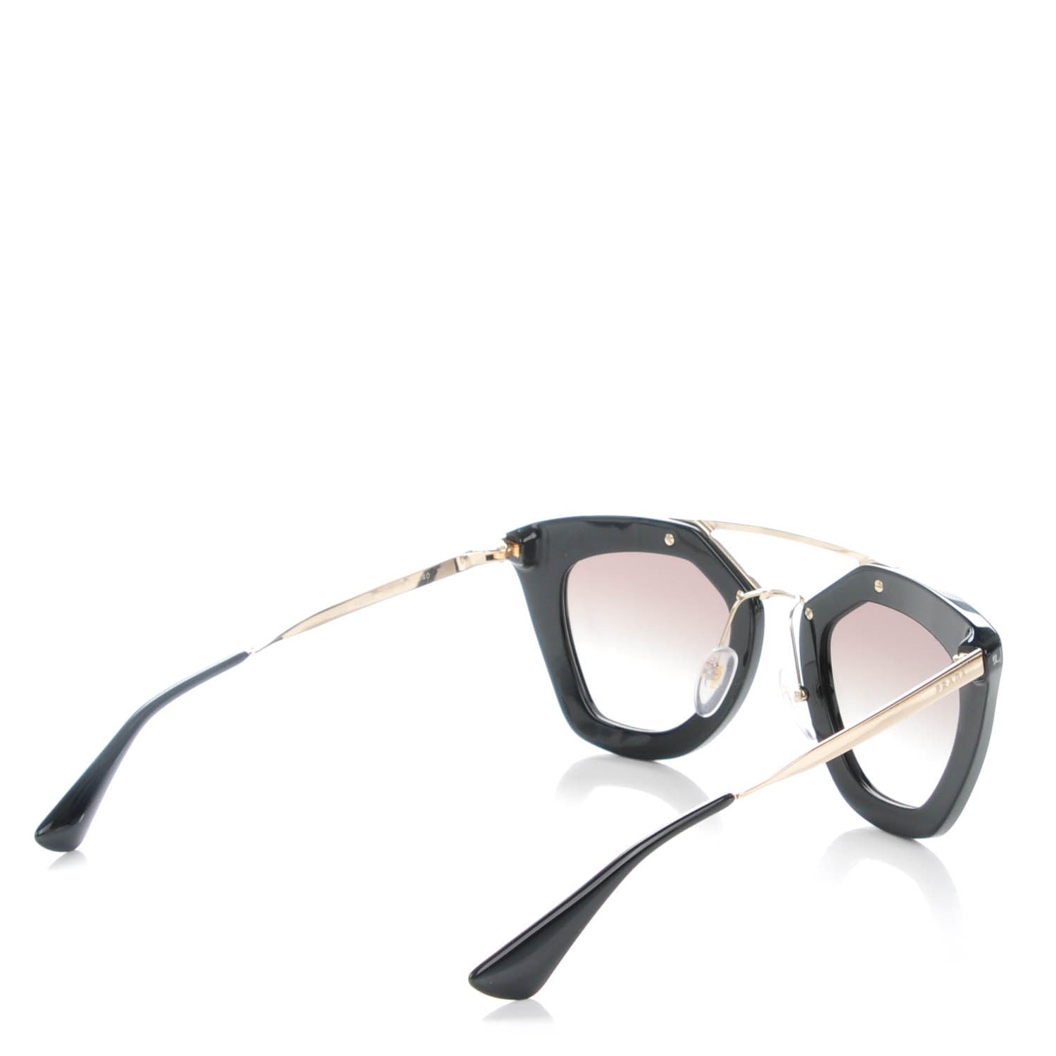 Prada Acetate Cinema Sunglasses SPR 09Q Black 3 of 6