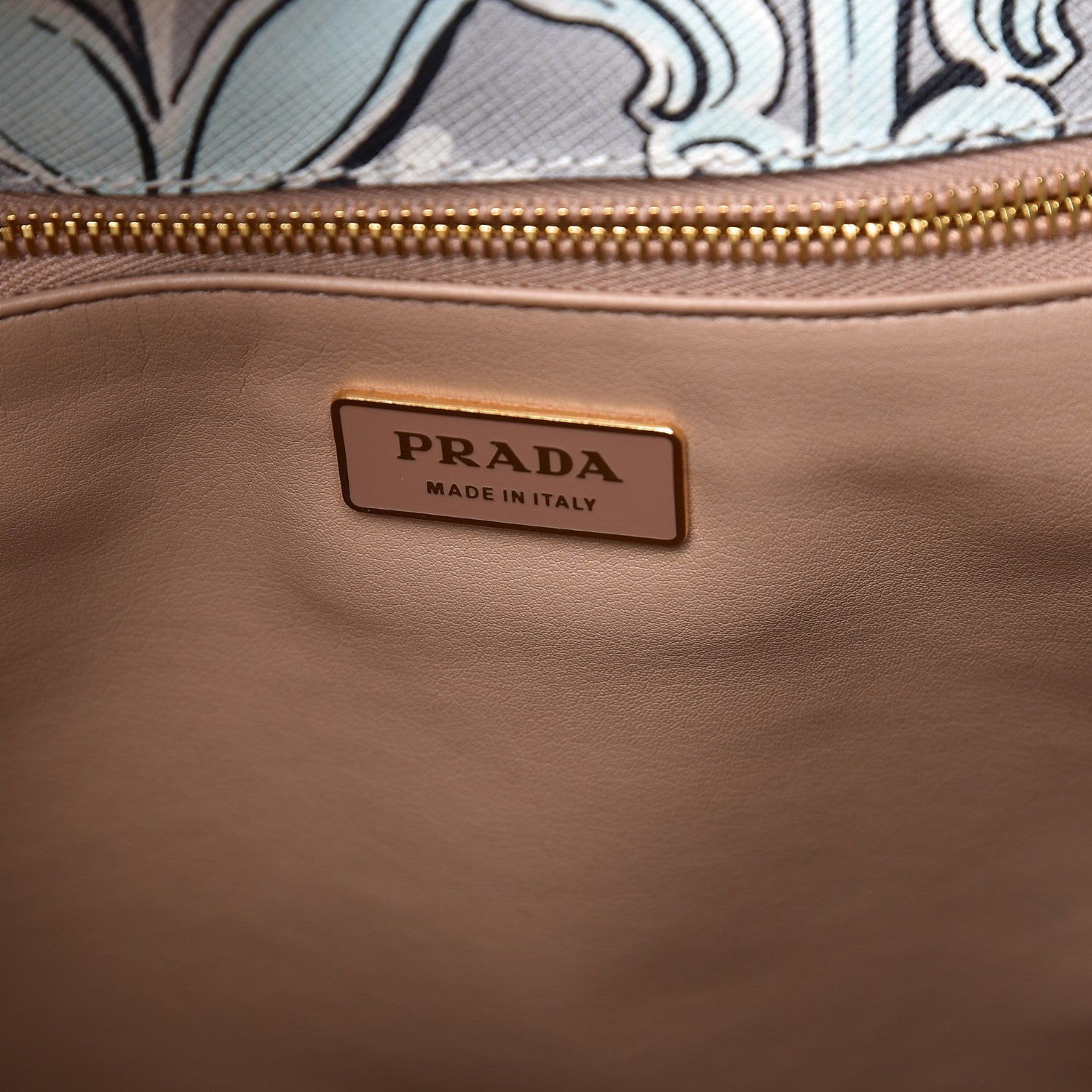 Prada Saffiano Floral Print Medium Tote Anice 6 of 12