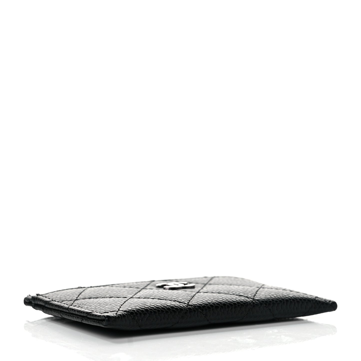 Caviar Quilted Card Holder Black