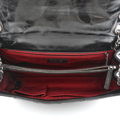 Chanel Glazed Calfskin Quilted Large Coco Soft Flap Black 5 of 10