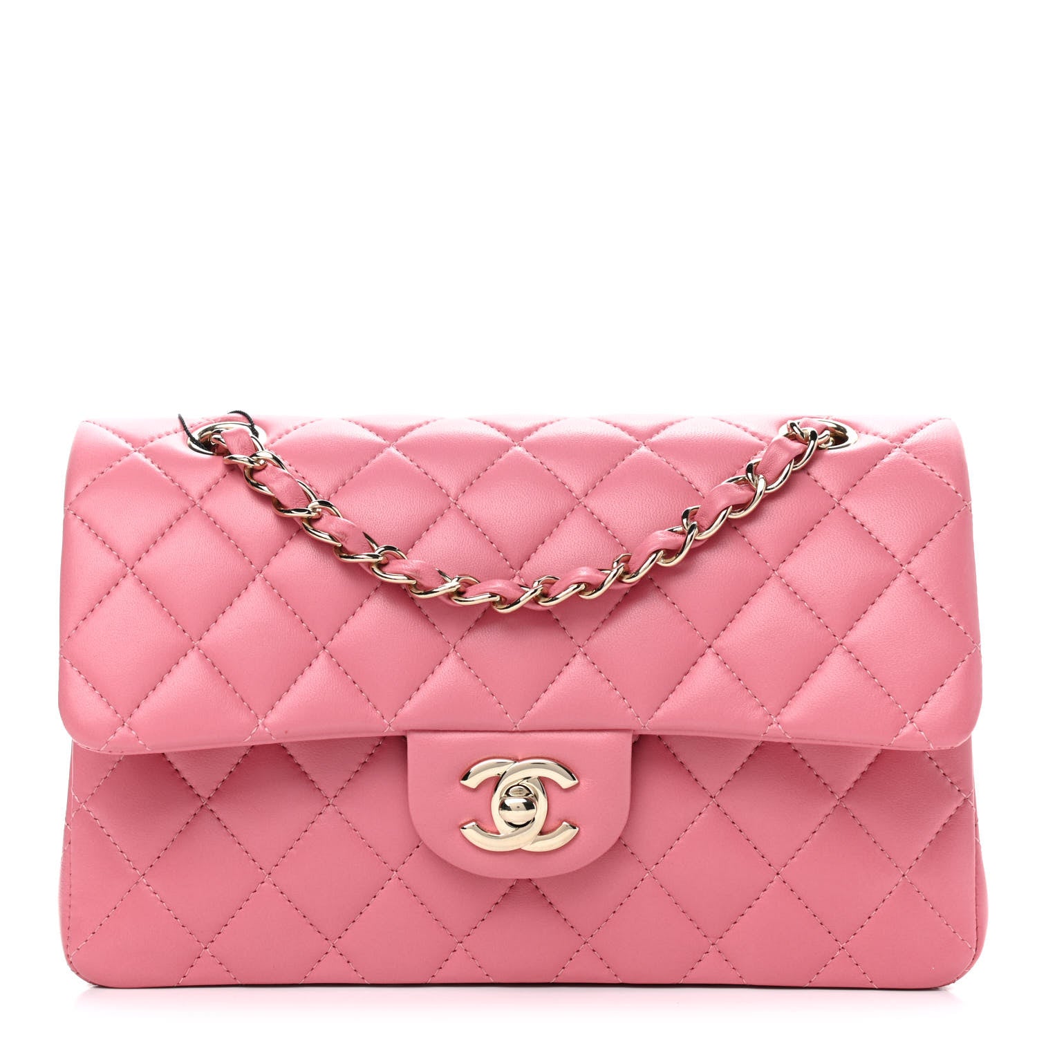 Chanel Lambskin Quilted Small Double Flap Pink 1 of 9
