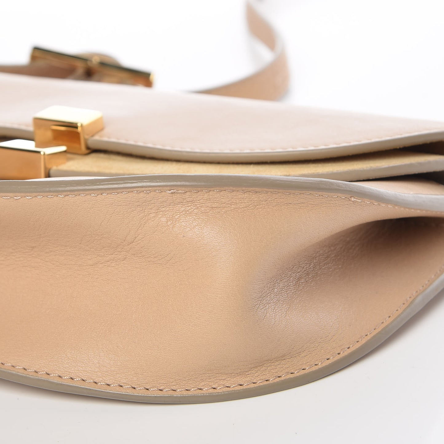 Calfskin Mini Georgia Crossbody Bag Beige