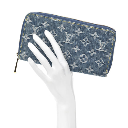 Louis Vuitton Monogram Denim Zippy Wallet Blue 2 of 6
