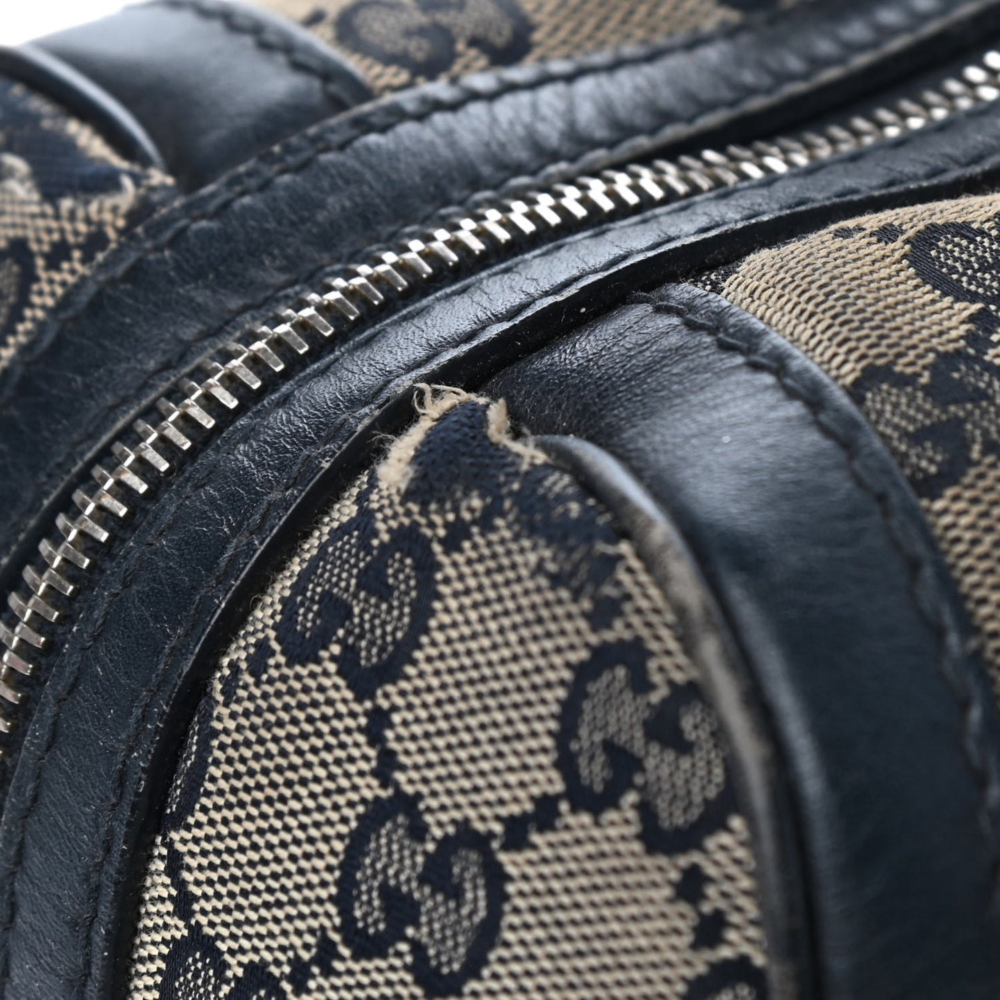 Monogram Vintage Web Small Boston Navy