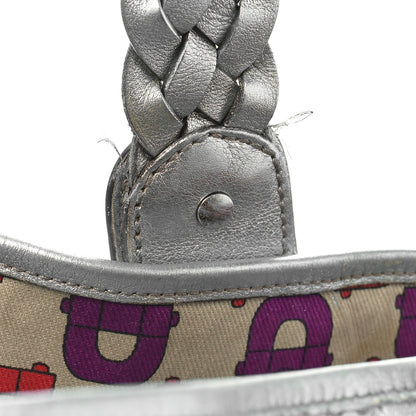 Gucci Metallic Guccissima Medium Pelham Shoulder Bag Silver 9 of 9