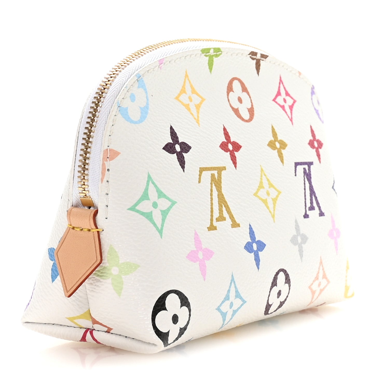 LV x TM Monogram Multicolor Cosmetic Pouch PM White