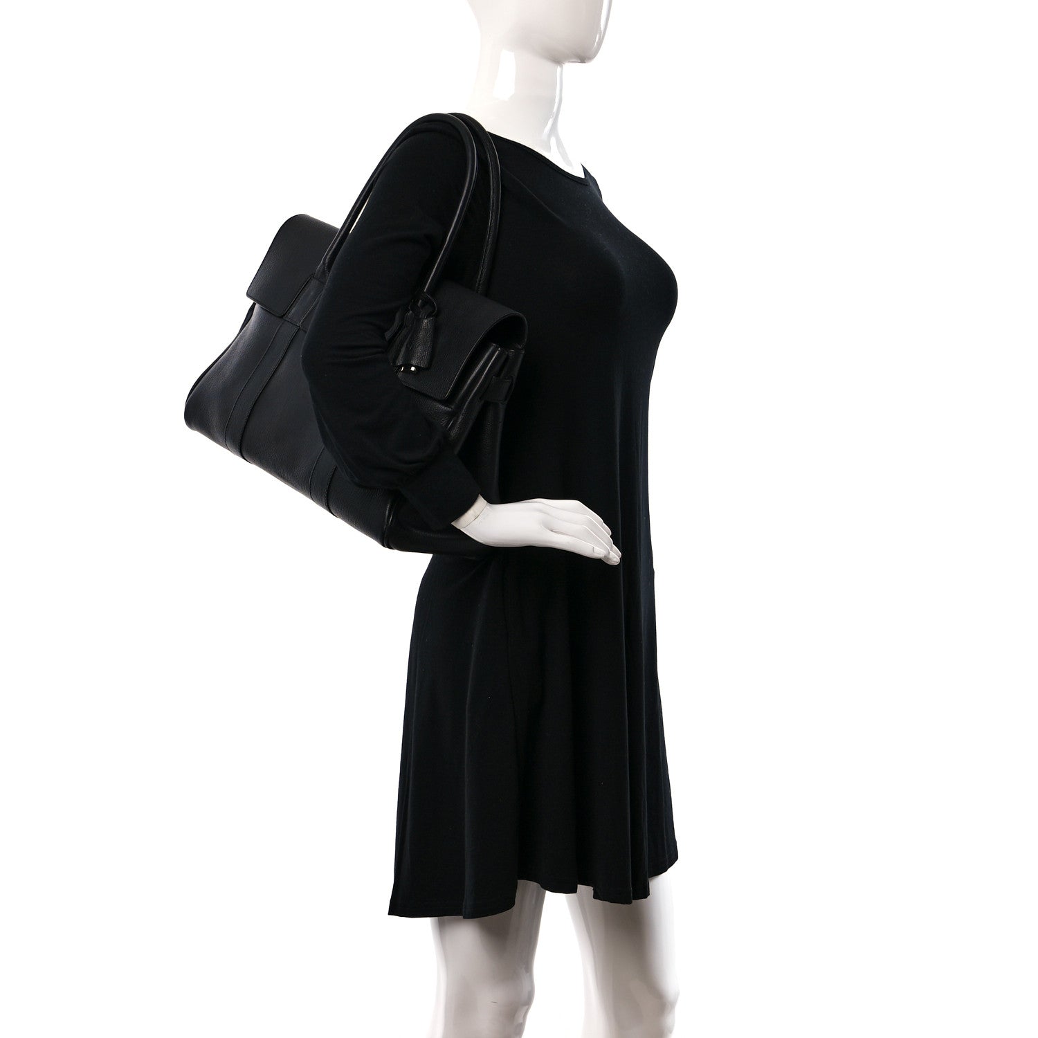 Mulberry Small Classic Grain Bayswater Black 2 of 10