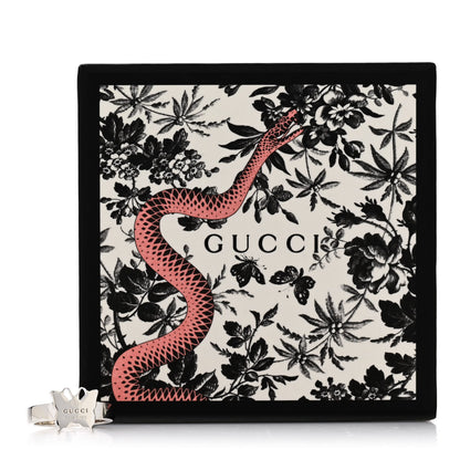 Gucci Sterling Silver Butterfly Band Ring 51 5.75 7 of 7