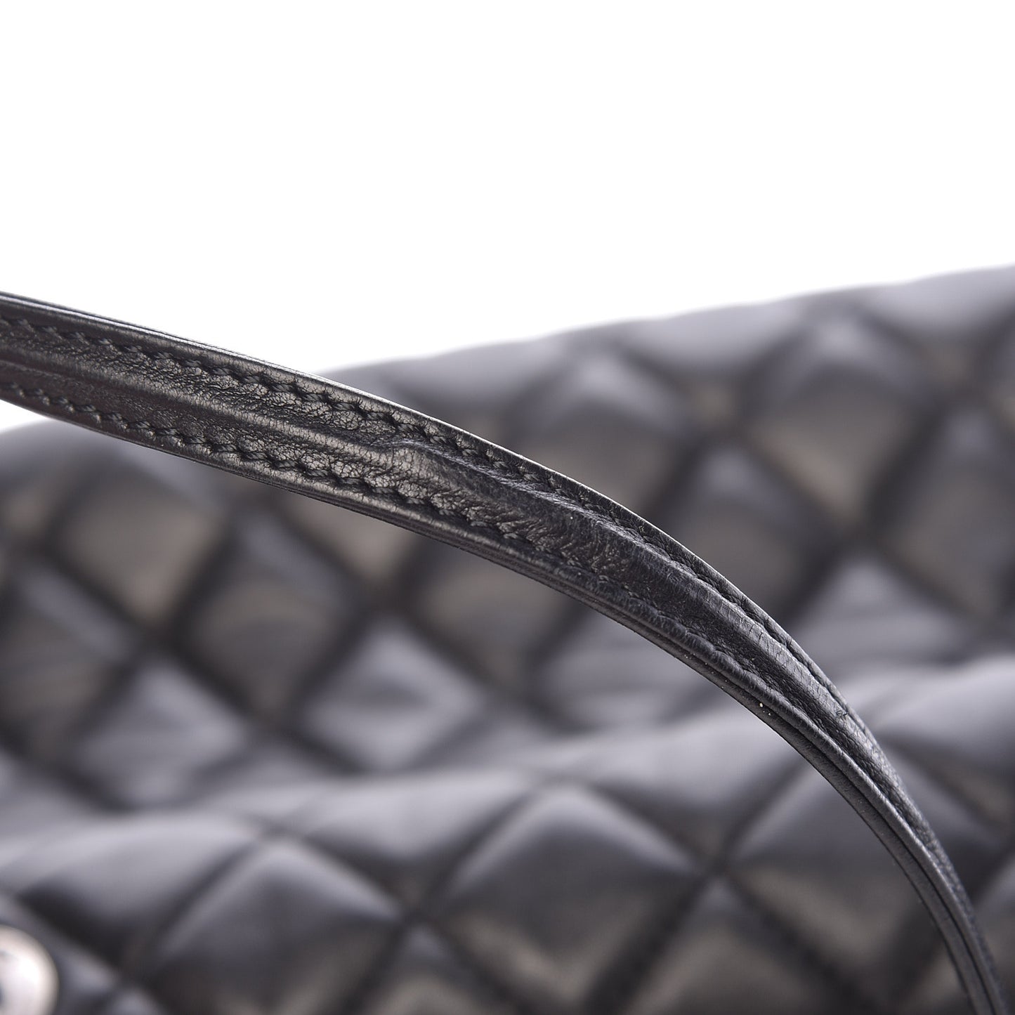 Lambskin Quilted Shoulder Bag Black