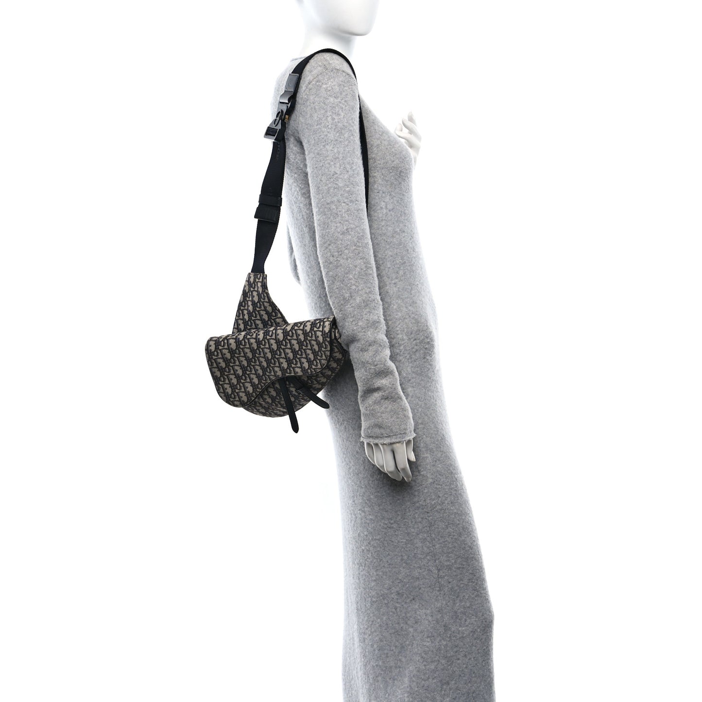 Oblique Mens Saddle Bag Blue