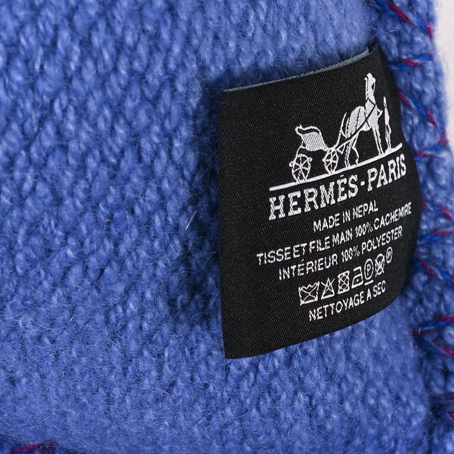 Hermes Cashmere Avalon Tangram Pillow Pourpre Outremer 3 of 4