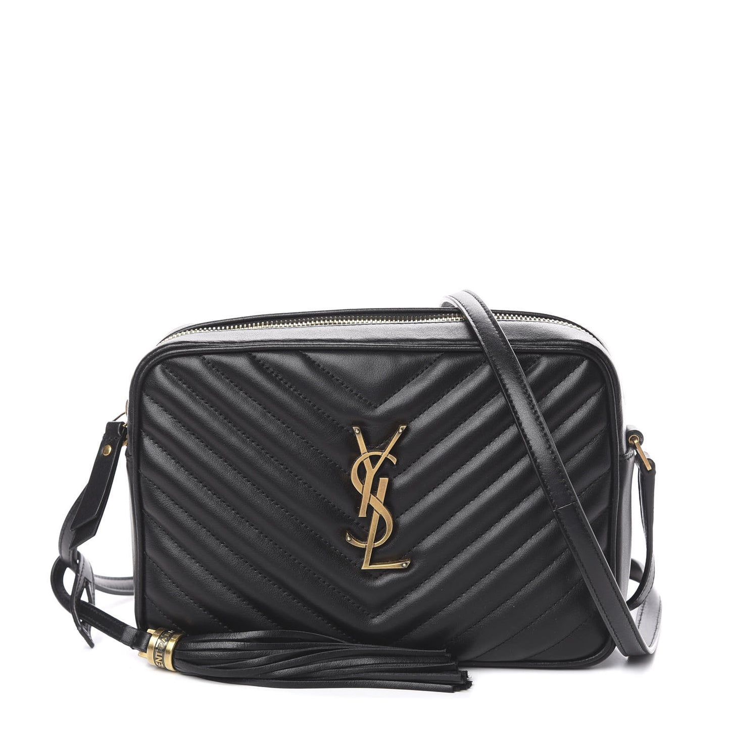 Calfskin Matelasse Monogram Lou Camera Bag Black