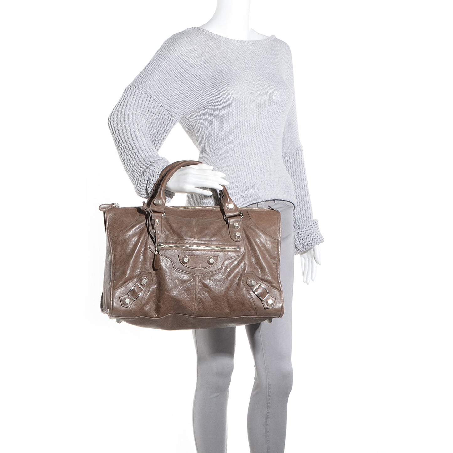 Agneau Giant 21 Silver Hardware Work Noix