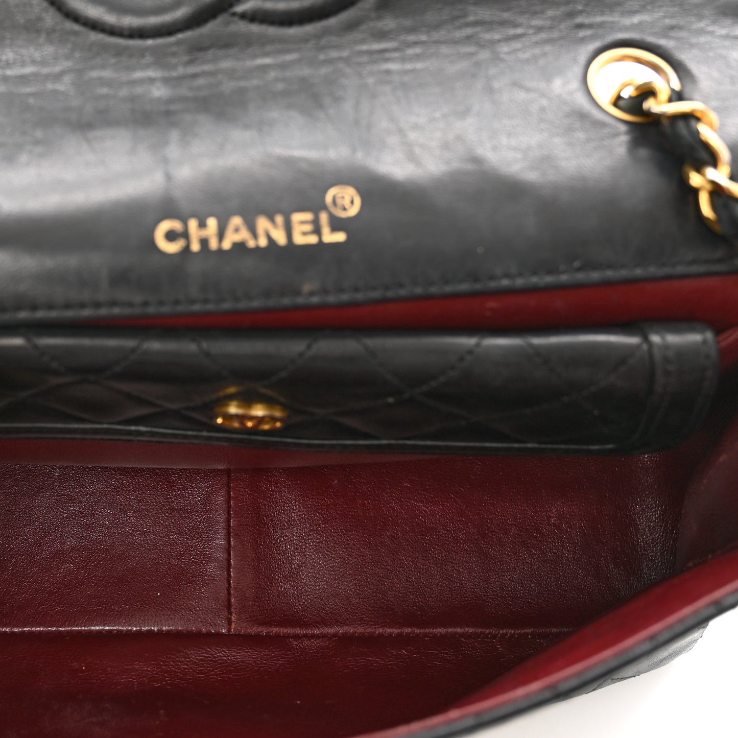 Lambskin Quilted Medium Single Flap Black