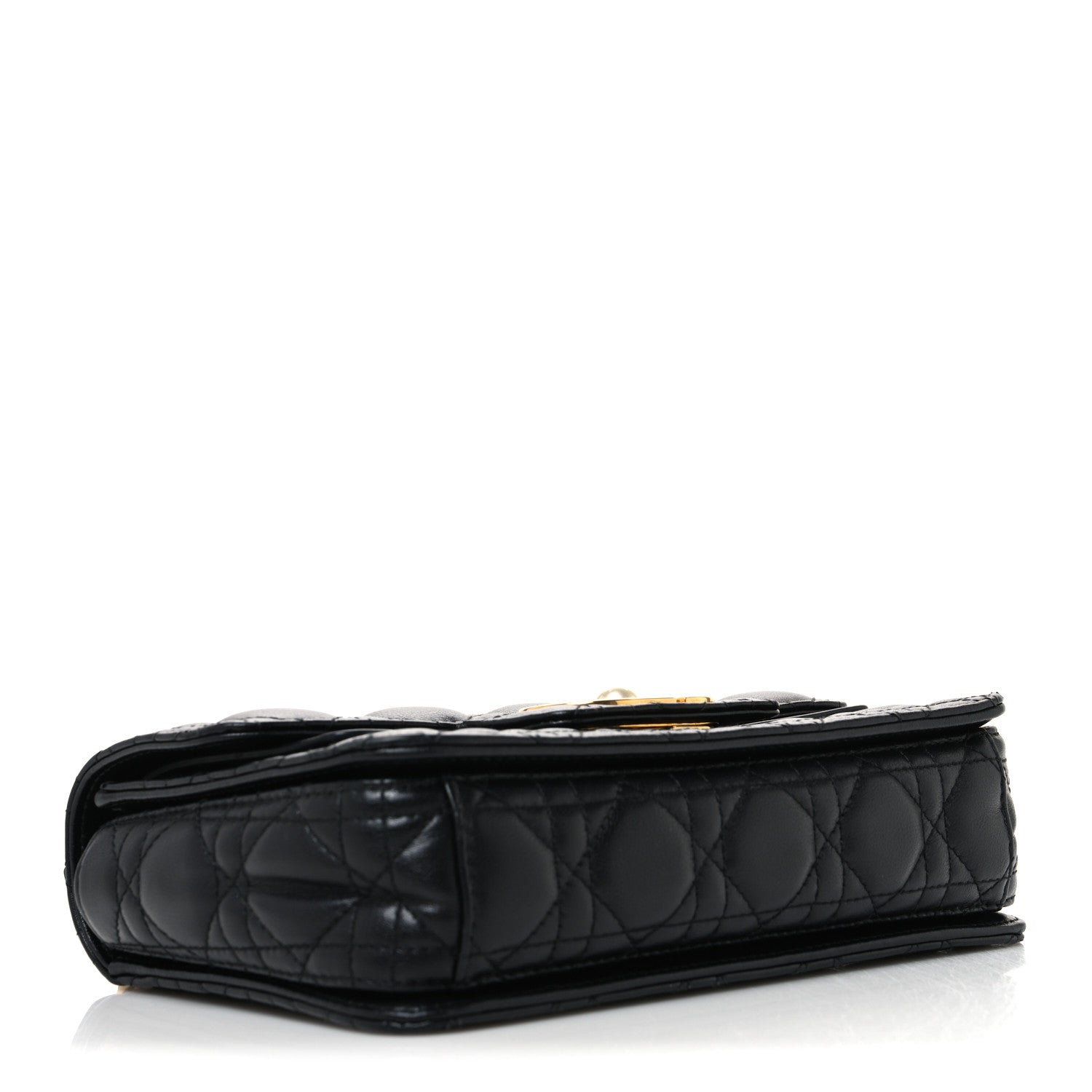 Christian Dior Calfskin Cannage Small Dior Jolie Top Handle Black 4 of 12
