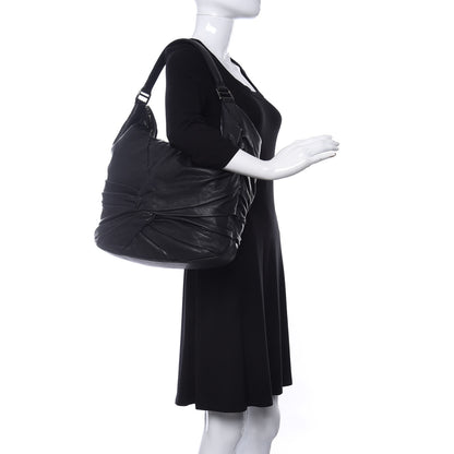 Burberry Lambskin Maggie Soft Knot Hobo Black 2 of 12