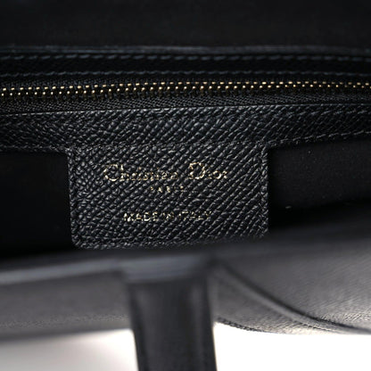 Christian Dior Grained Calfskin Saddle Bag Black 10 of 13
