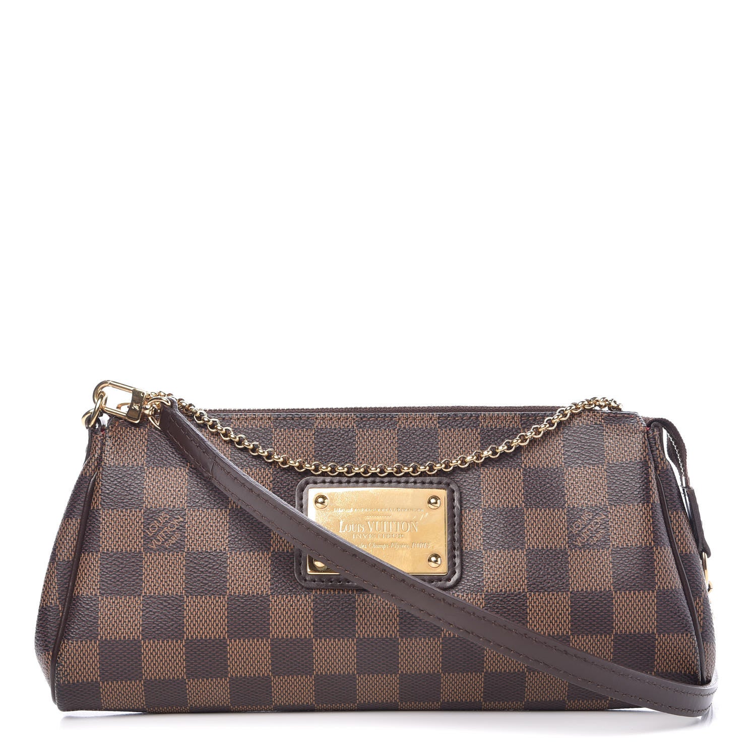 Louis Vuitton Damier Ebene Eva Clutch 1 of 9