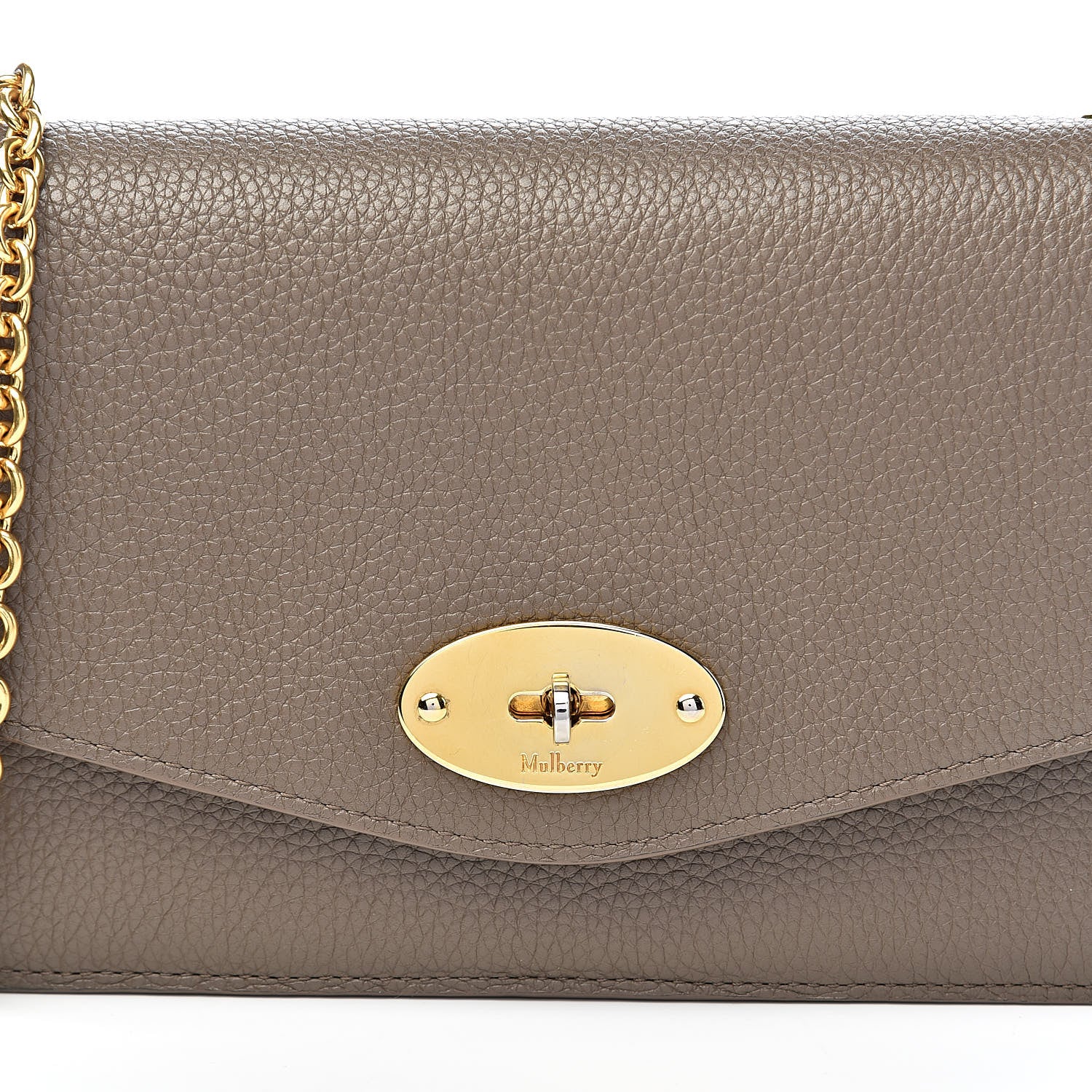 Mulberry Natural Grained Calfskin Small Darley Satchel Solid Grey 14 of 15