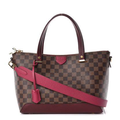 Louis Vuitton Damier Ebene Cuir Taurillon Hyde Park Fuchsia 1 of 10