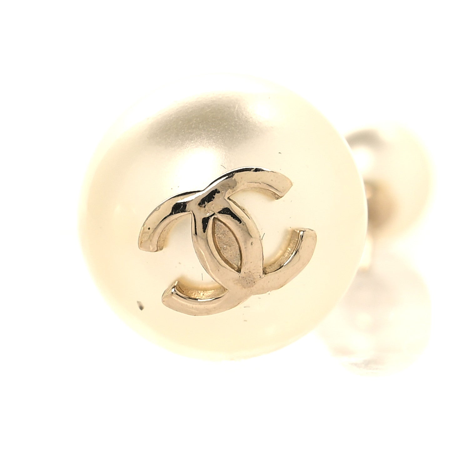 Chanel Pearl CC Chain Drop Earrings Gold 4 of 6