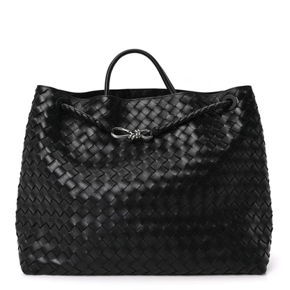 Bottega Veneta Nappa Intrecciato Large Andiamo Shoulder Bag Black 1 of 9