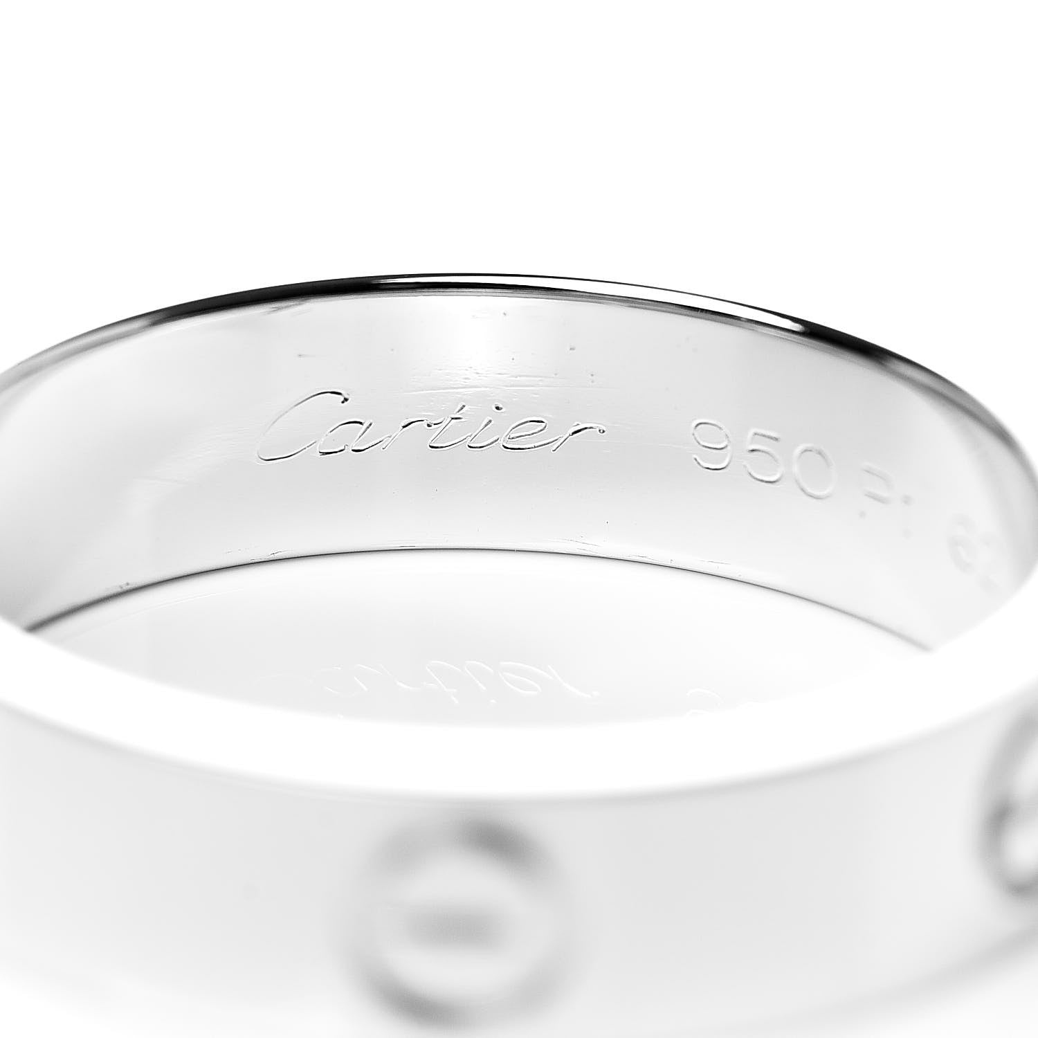 Cartier Platinum 5.5mm LOVE Ring 62 10 4 of 7