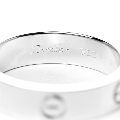 Cartier Platinum 5.5mm LOVE Ring 62 10 4 of 7