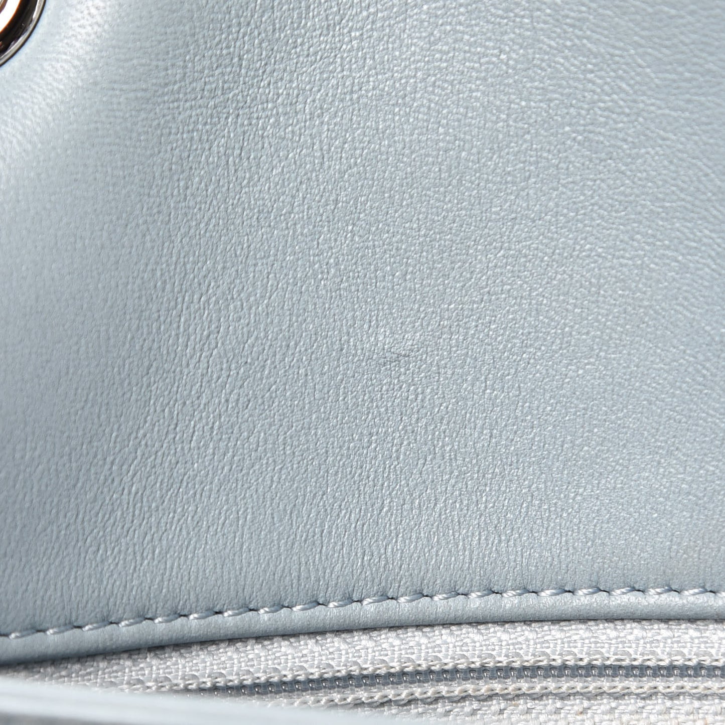 Lambskin Quilted 2 Pocket Messenger Flap Light Blue
