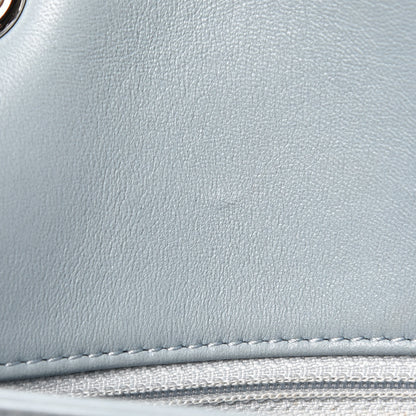 Chanel Lambskin Quilted 2 Pocket Messenger Flap Light Blue 12 of 12