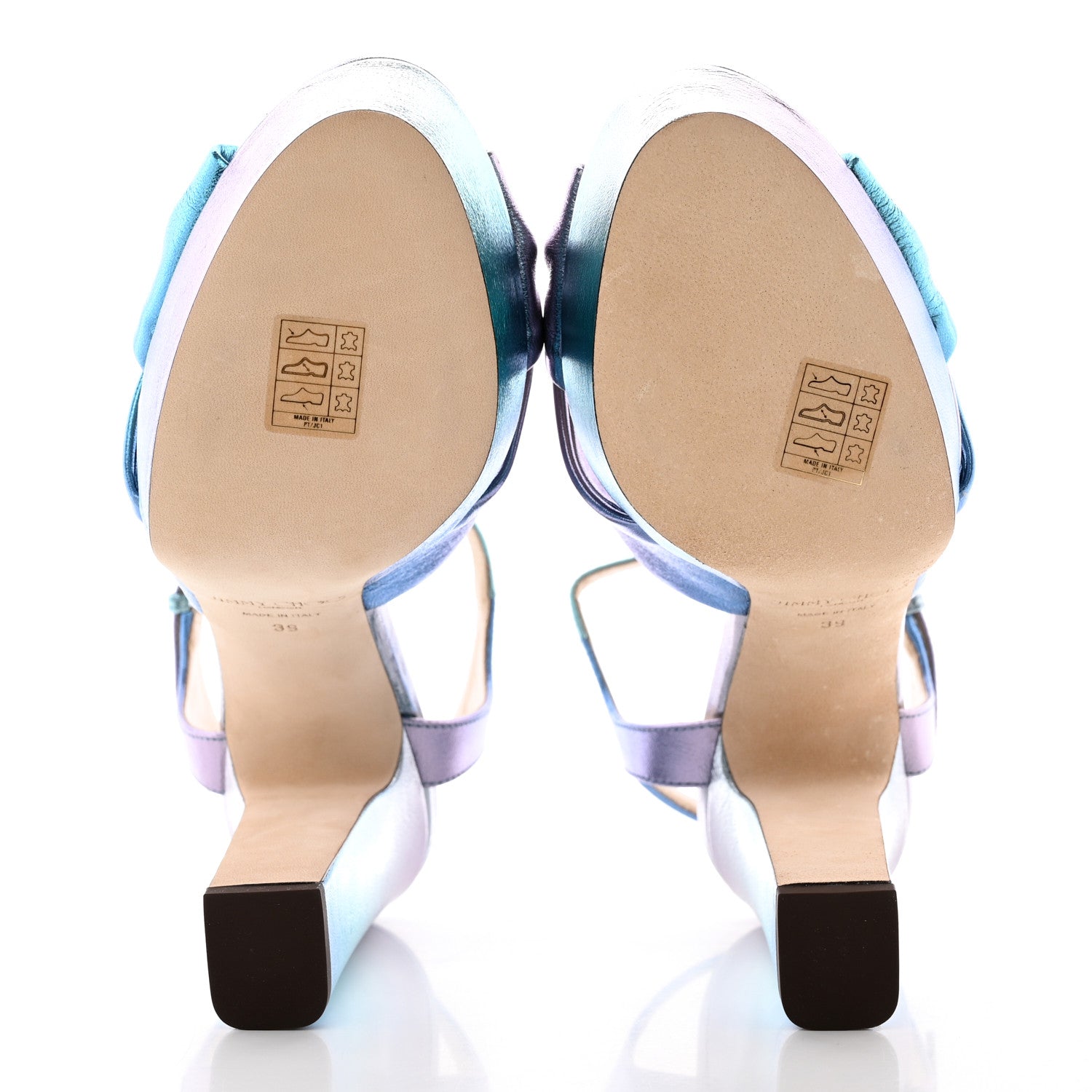 Jimmy Choo Calfskin Heloise Ankle Strap Platform Sandals 39 Multicolor 5 of 14