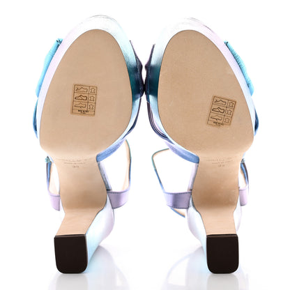 Jimmy Choo Calfskin Heloise Ankle Strap Platform Sandals 39 Multicolor 5 of 14