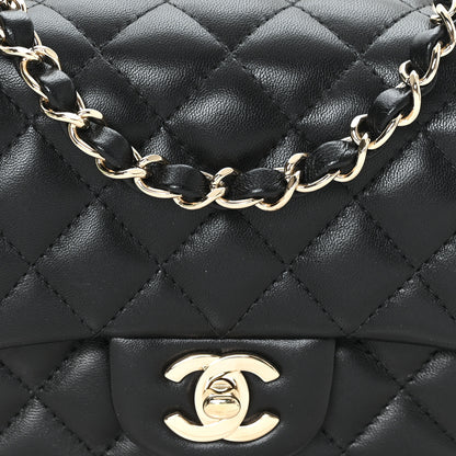 Chanel Lambskin Quilted Mini Square Flap Black 8 of 11