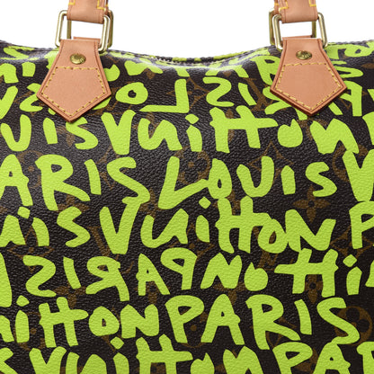 Louis Vuitton Monogram Graffiti Speedy 30 Green 8 of 8