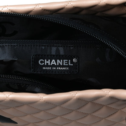 Chanel Calfskin Quilted Large Cambon Tote Beige Black 6 of 12