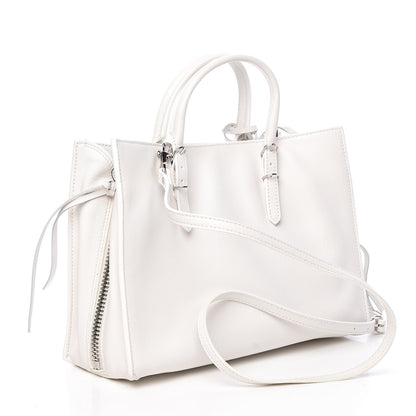 Balenciaga Grained Calfskin Papier Mini A4 Zip Around Tote White 3 of 11