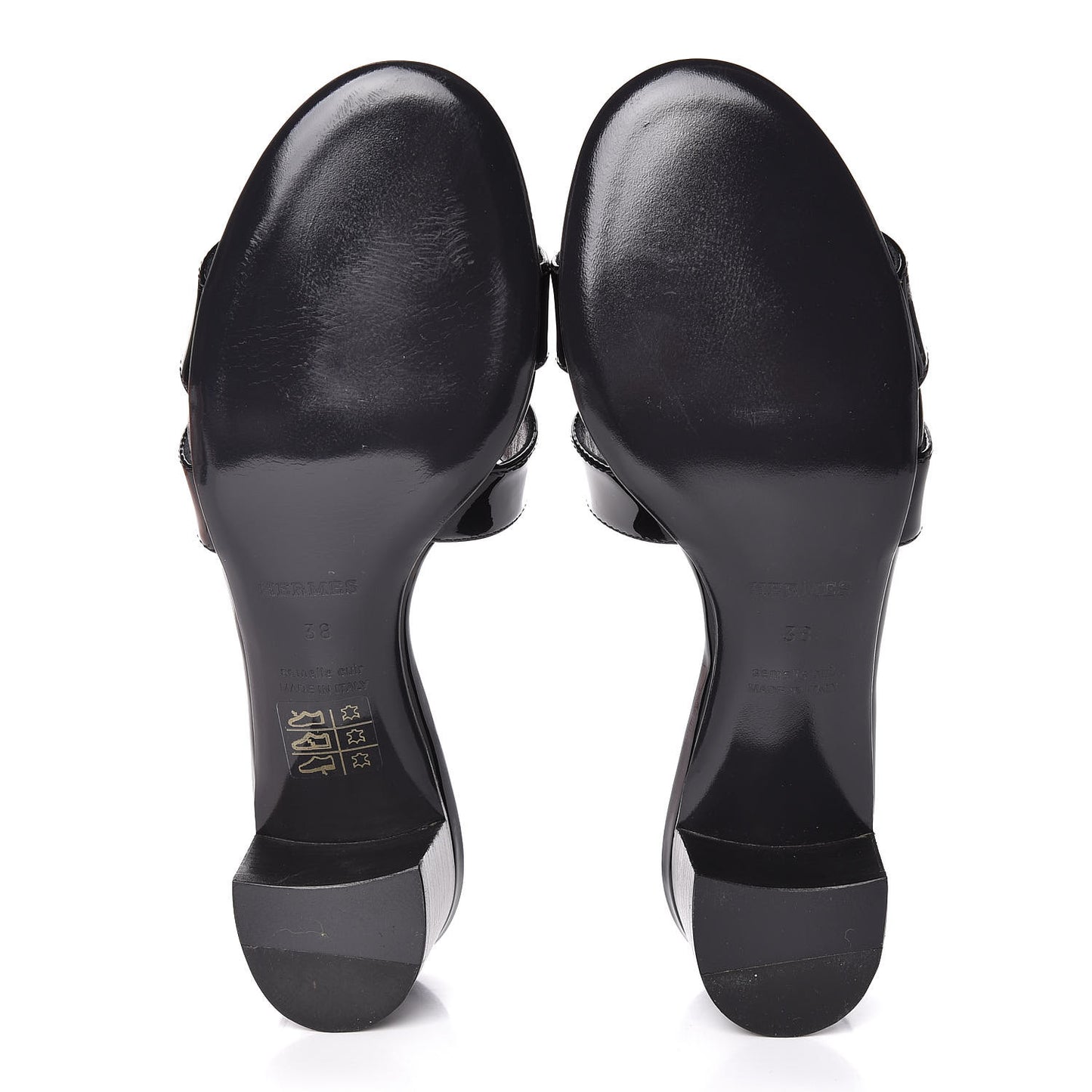 Patent Oasis Sandals 38 Black