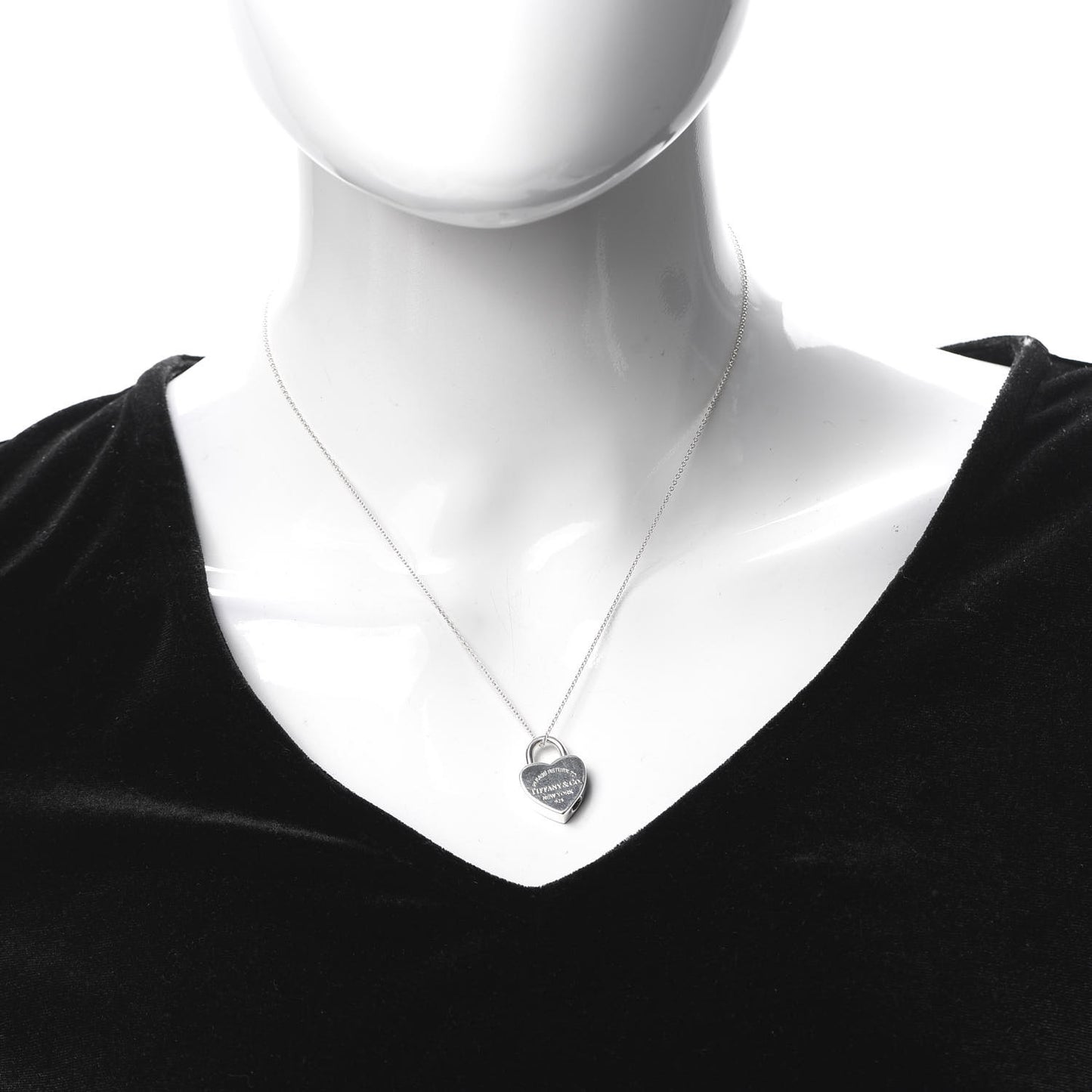 Sterling Silver Return to Heart Lock Pendant Necklace