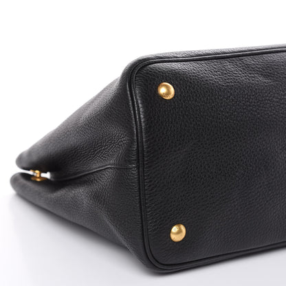 Prada Vitello Daino Top Handle Tote Black 8 of 10
