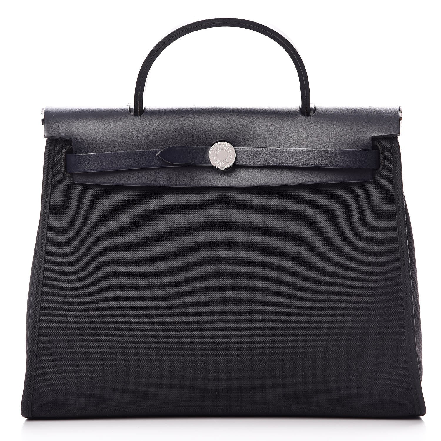 Hermes Toile Barenia Herbag Zip 31 PM Bleu Marine 1 of 15
