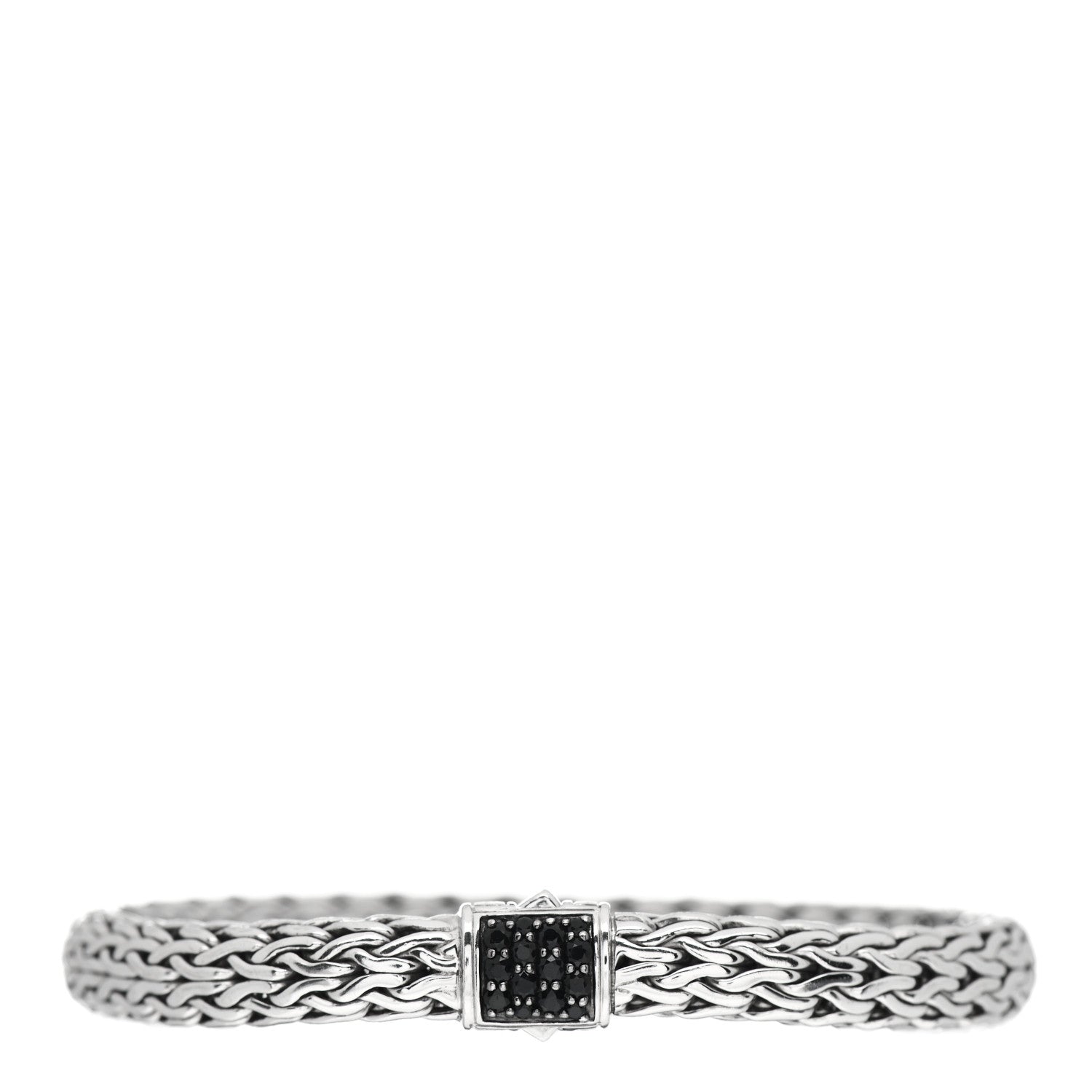 John Hardy Sterling Silver Black Sapphire 7.5mm Classic Chain Bracelet 1 of 4