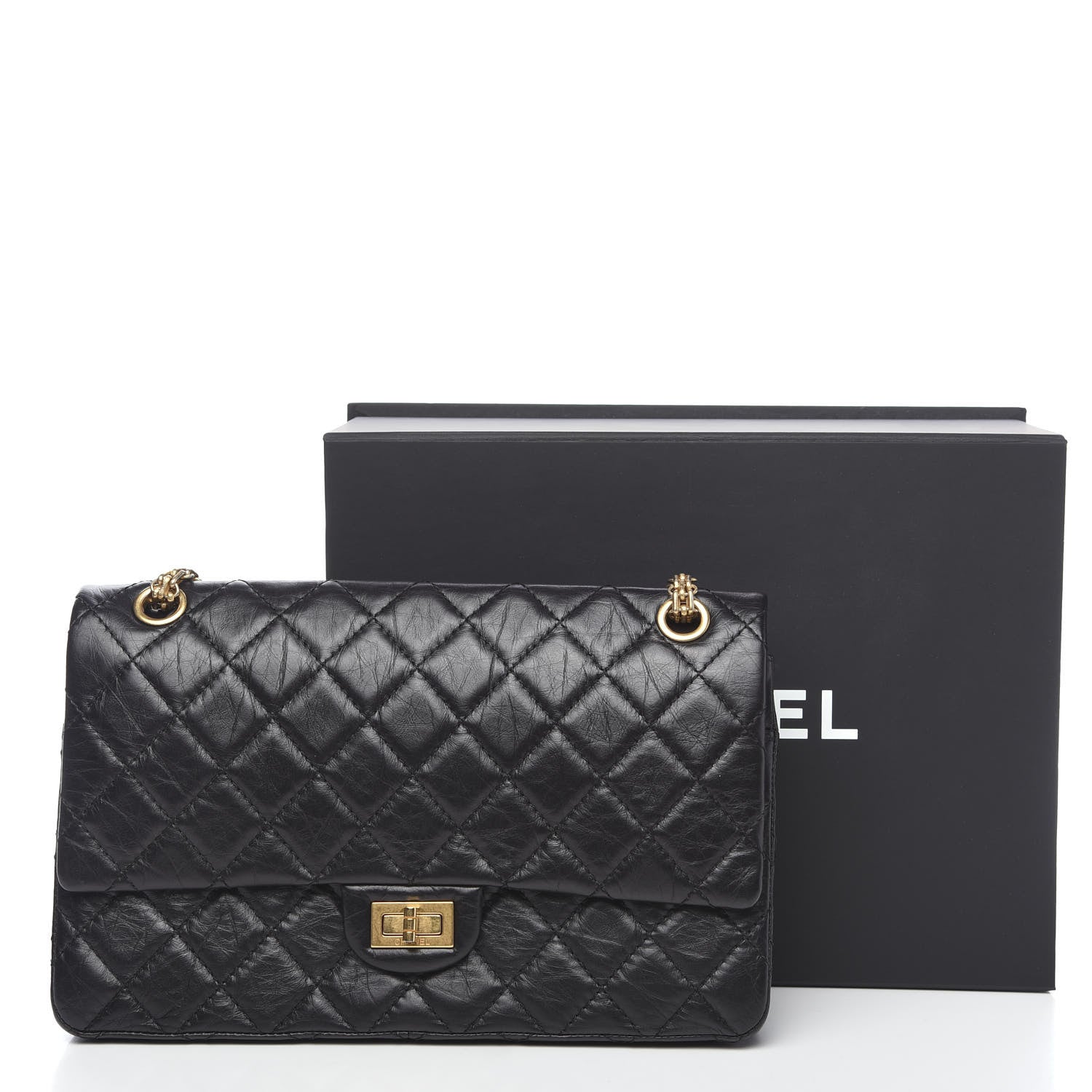 Chanel Aged Calfskin Quilted 2.55 Reissue 226 Flap Black 10 of 10