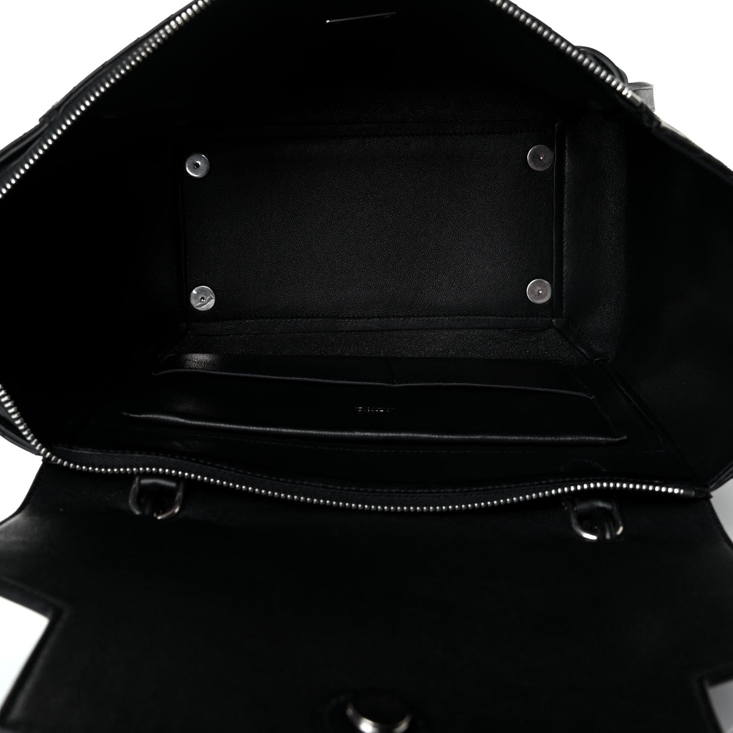 Celine Calfskin Diagonal Quilted Mini Belt Bag Black 4 of 5