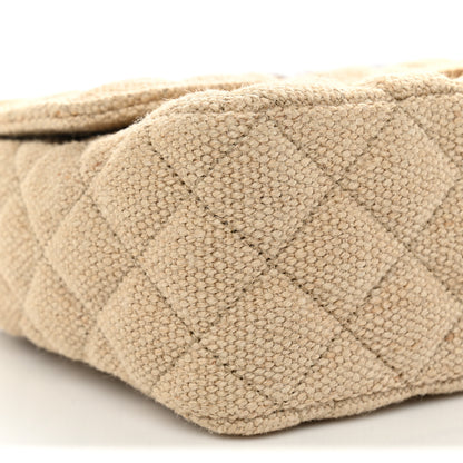 Chanel Tweed Raffia Coco Country Jumbo Flap 9 of 11