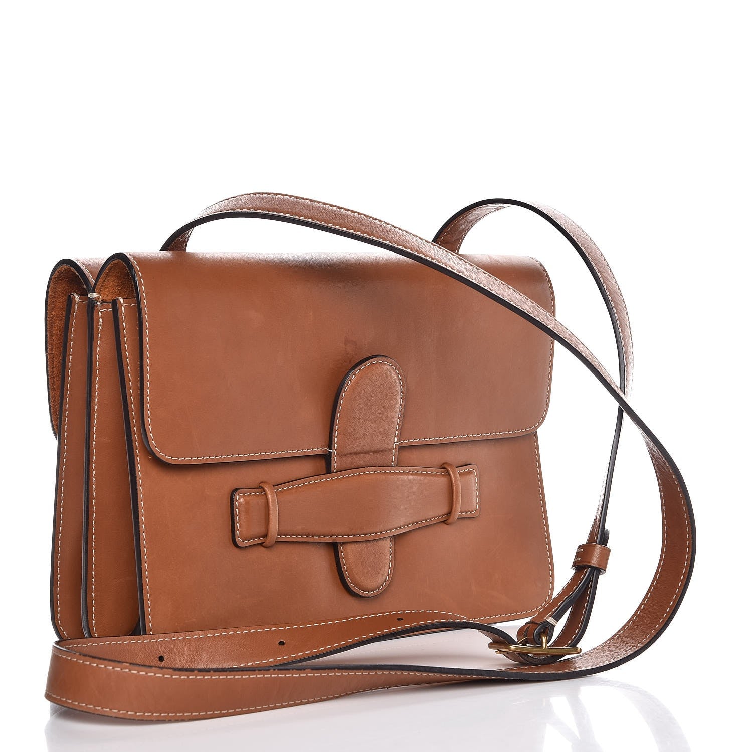 Celine Natural Calfskin Medium Symmetrical Bag Chestnut 3 of 18