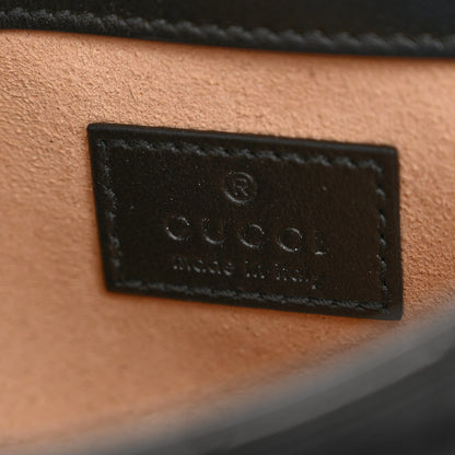 Gucci Calfskin Matelasse Super Mini GG Marmont Shoulder Bag Black 6 of 11