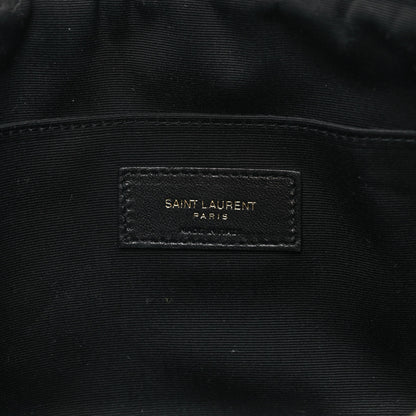 Saint Laurent Lambskin Monogram Medium Sade Puffer Pouch Black 6 of 9